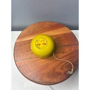 Vintage Duncan Yo-Yo Yellow Wooden Toy Mid Century